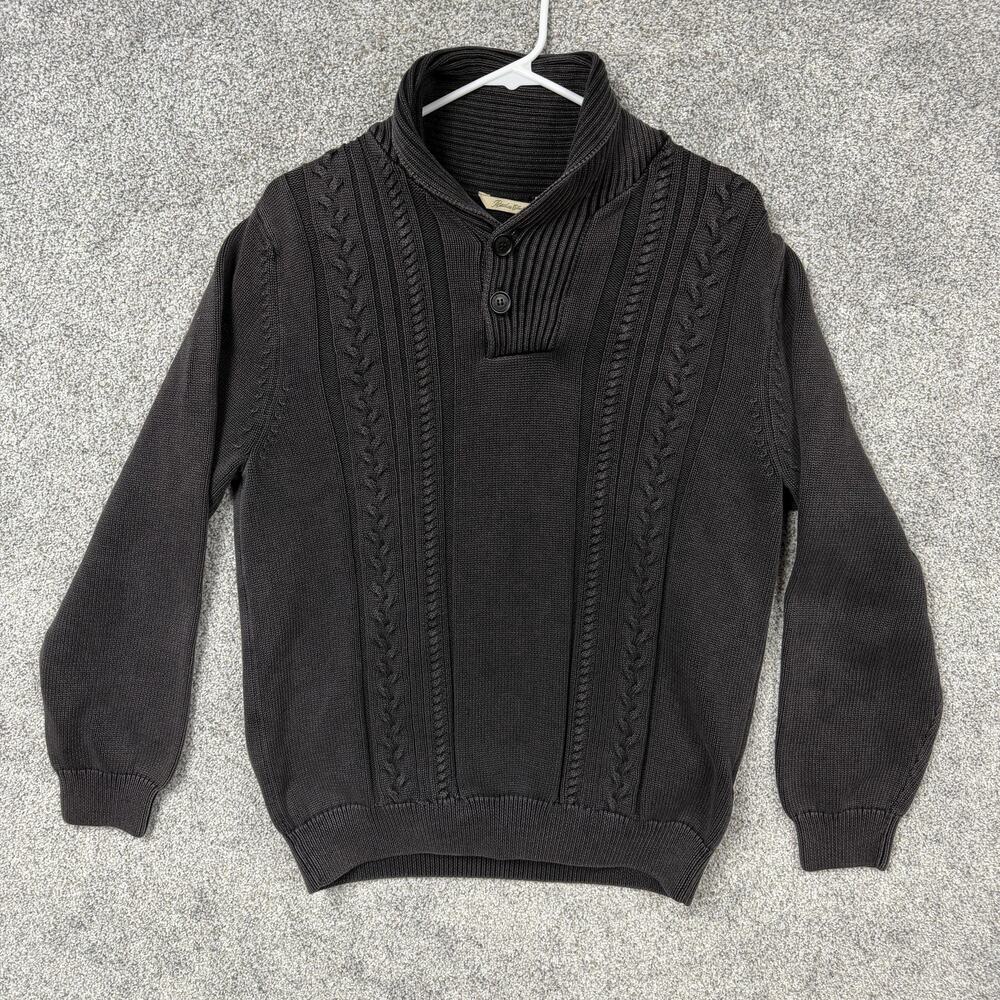 Paradise Collection Sweater M Shawl Collar Grandpacore Preppy Dark Academia